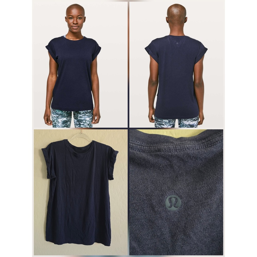 Lululemon Roll Around Tee *Light Midnight Navy Athletic Activewear Casual